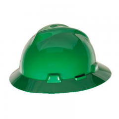 454735-HELM MSA FULLBRIM GREEN COLOUR C/W STAZ-ON